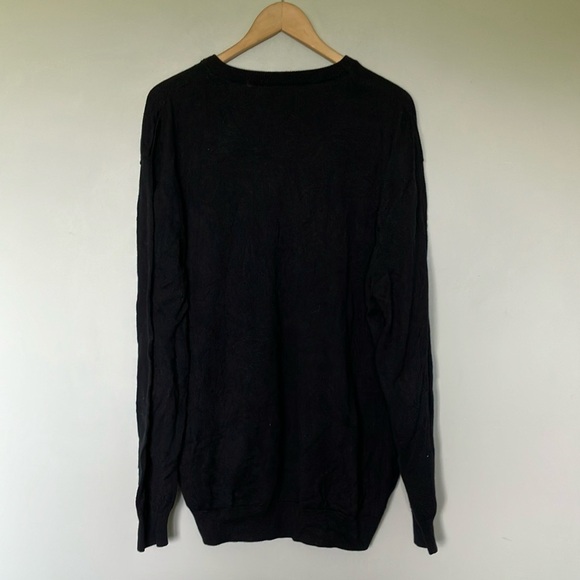 Lacoste Black V-Neck Sweater Classic Style Size 8 - Picture 5 of 5